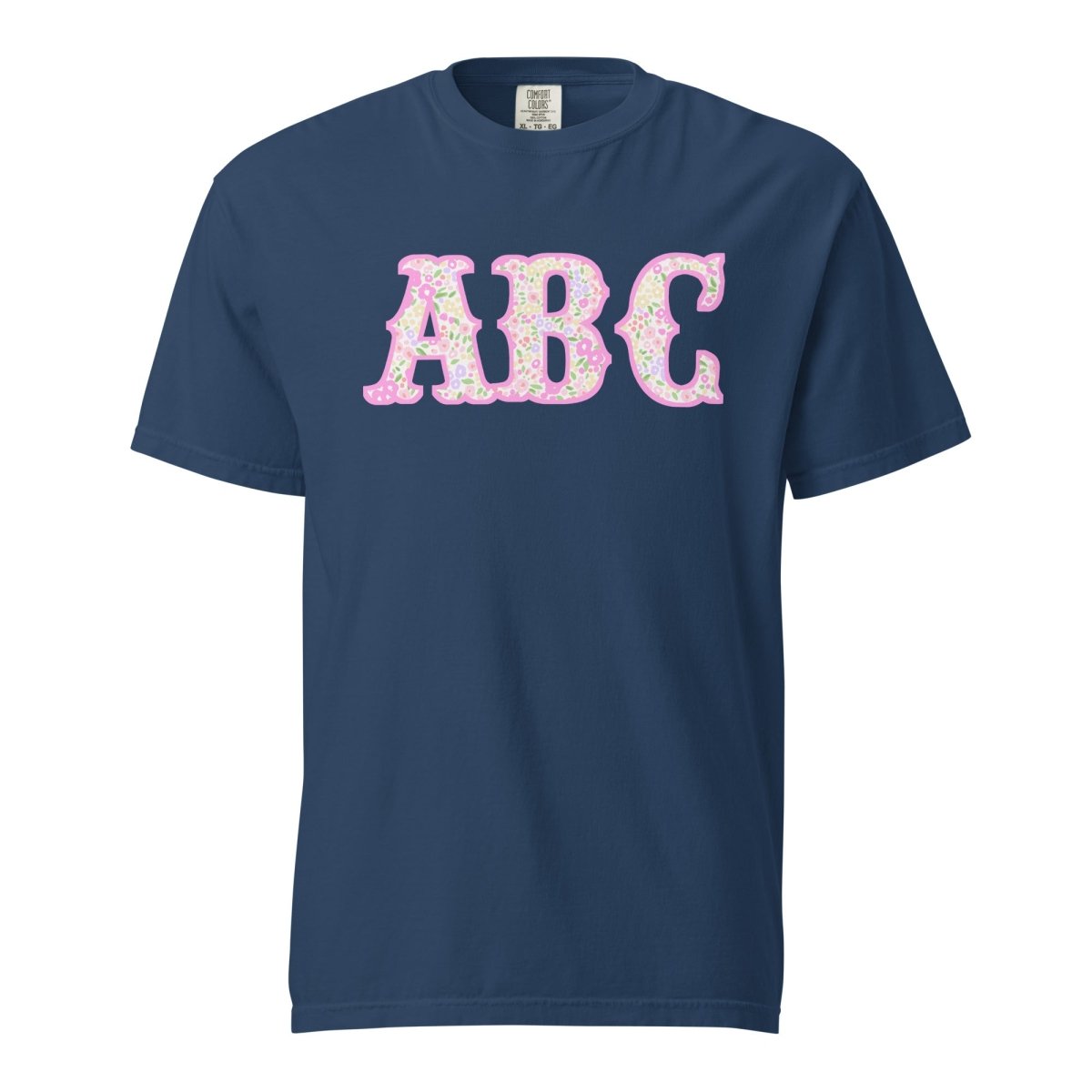 Monogrammed ‘Coquette Floral Patterns’ Big Print T-Shirt - United Monograms