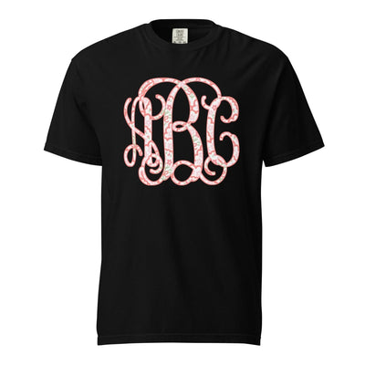 Monogrammed ‘Coquette Floral Patterns’ Big Print T-Shirt - United Monograms