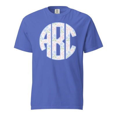 Monogrammed ‘Coquette Floral Patterns’ Big Print T-Shirt - United Monograms