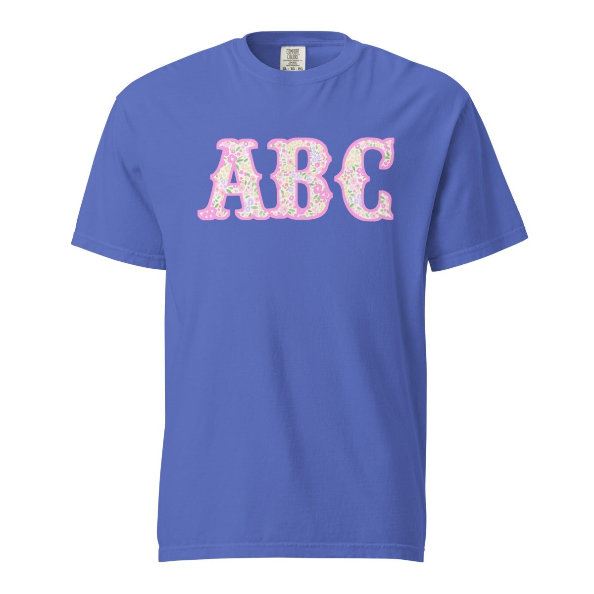 Monogrammed ‘Coquette Floral Patterns’ Big Print T-Shirt - United Monograms