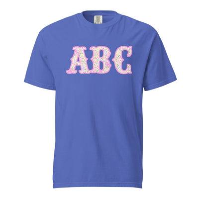 Monogrammed ‘Coquette Floral Patterns’ Big Print T-Shirt - United Monograms