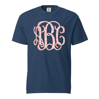 Monogrammed ‘Coquette Floral Patterns’ Big Print T-Shirt - United Monograms