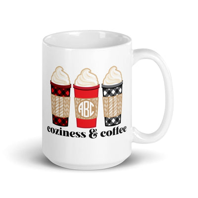 Monogrammed 'Coziness & Coffee' Mug - United Monograms