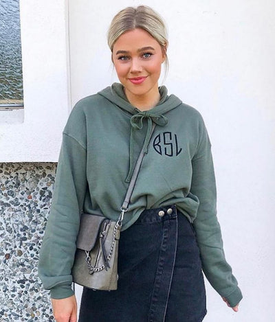 Monogrammed Cropped Hoodie - United Monograms