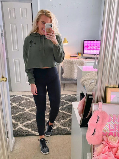 Monogrammed Cropped Hoodie - United Monograms