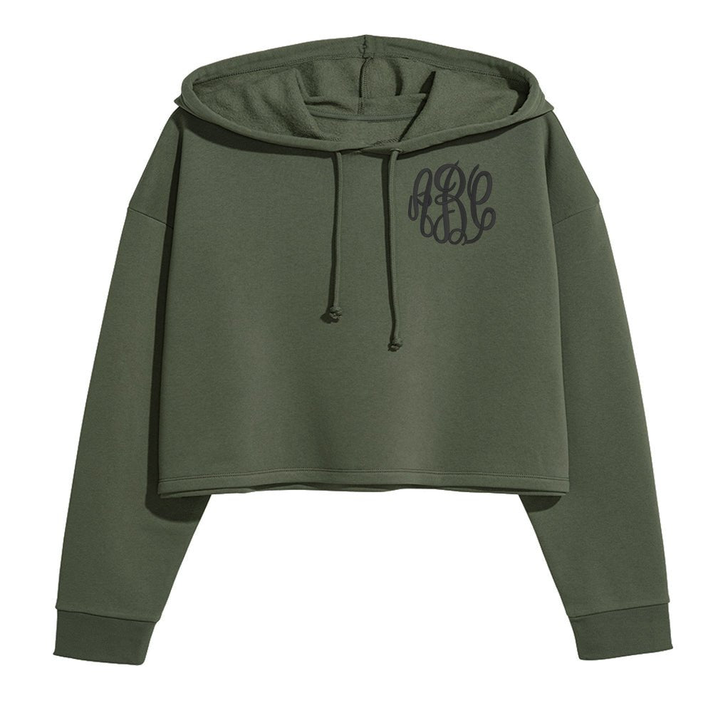 Monogrammed Cropped Hoodie - United Monograms