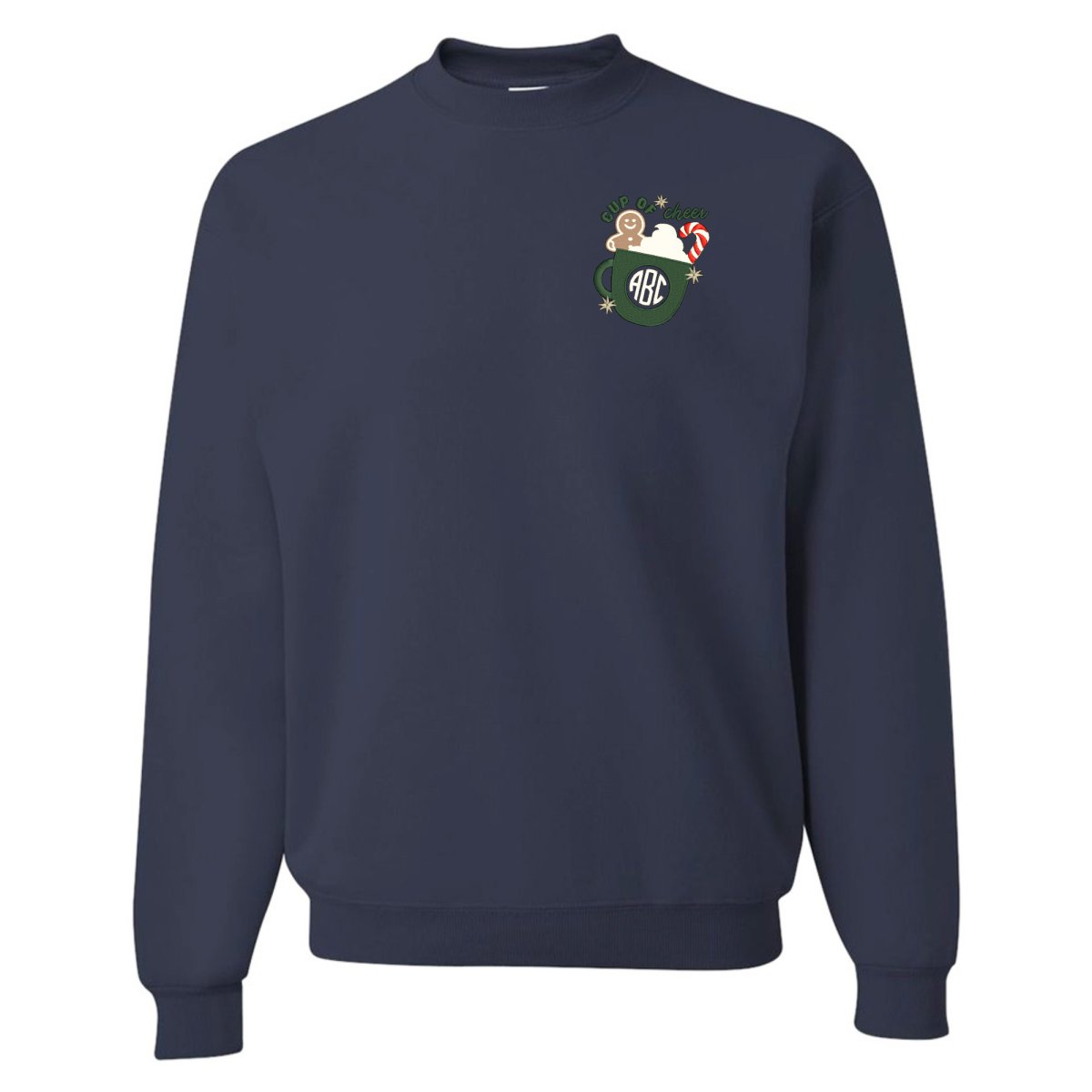 Monogrammed 'Cup Of Cheer' Crewneck Sweatshirt - United Monograms