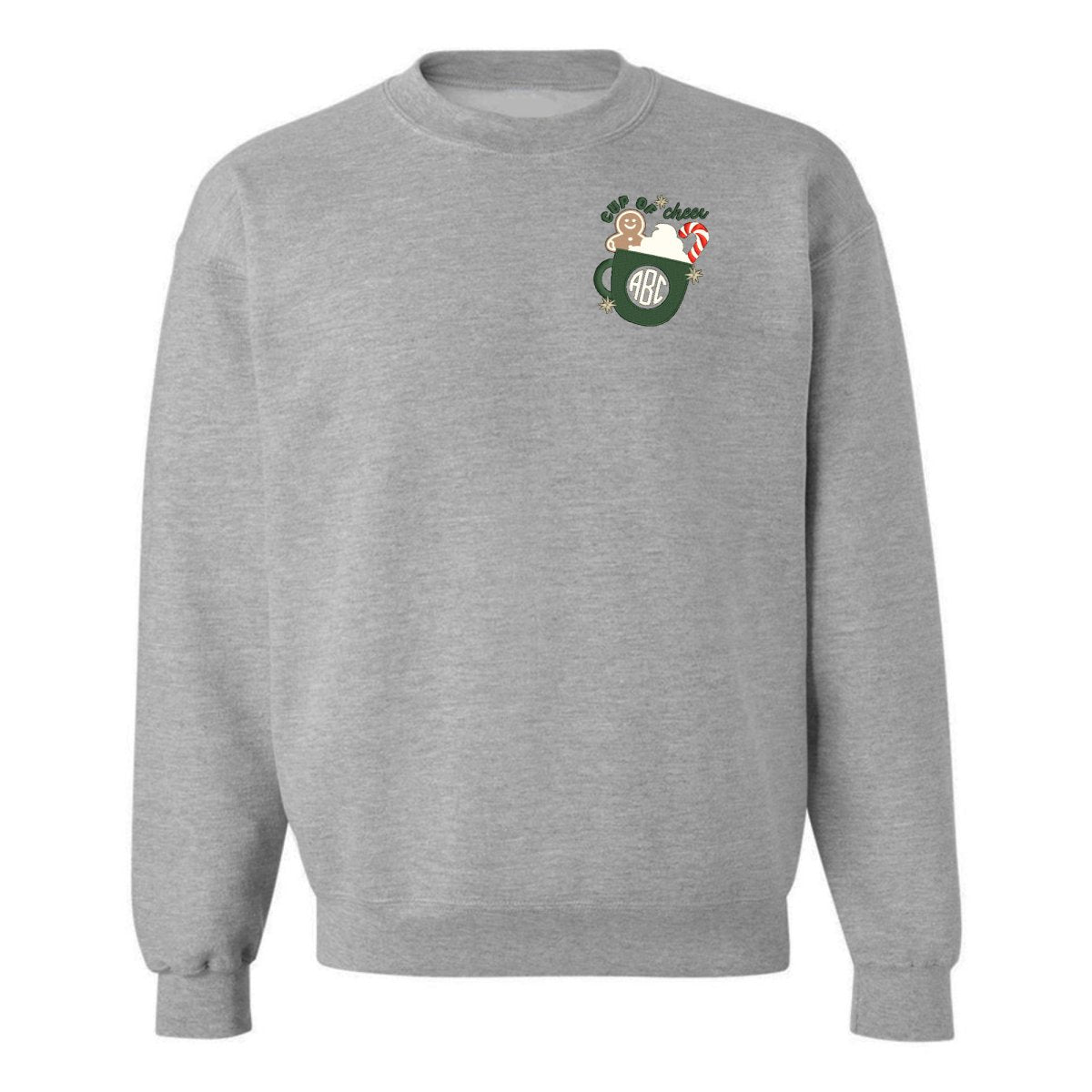 Monogrammed 'Cup Of Cheer' Crewneck Sweatshirt - United Monograms