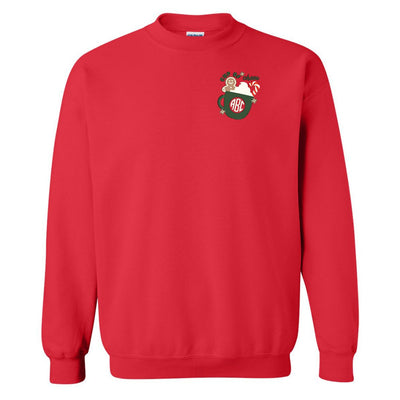 Monogrammed 'Cup Of Cheer' Crewneck Sweatshirt - United Monograms