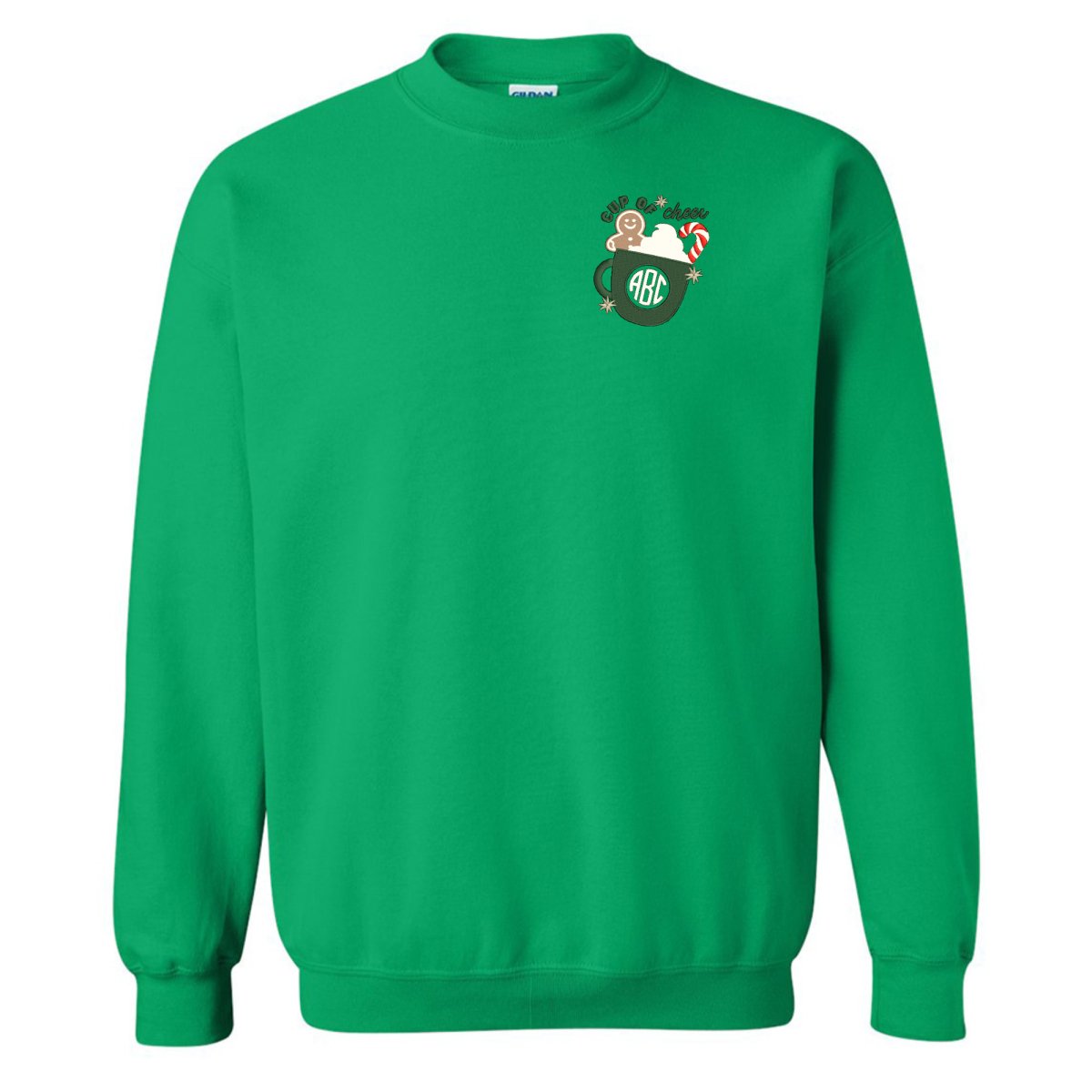 Monogrammed 'Cup Of Cheer' Crewneck Sweatshirt - United Monograms