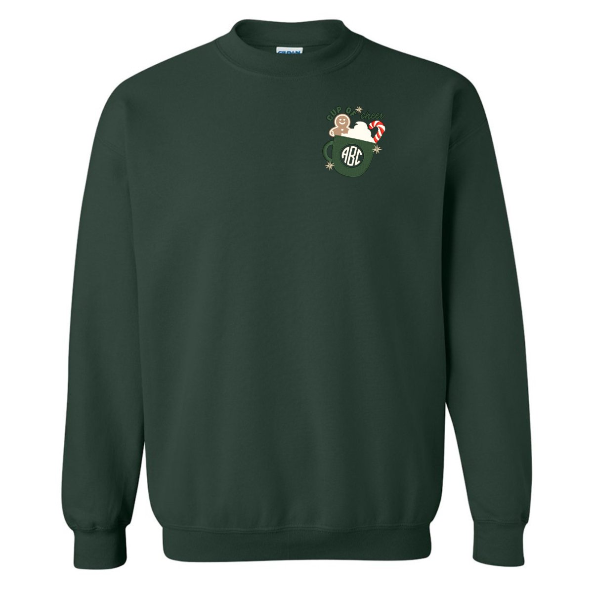 Monogrammed 'Cup Of Cheer' Crewneck Sweatshirt - United Monograms