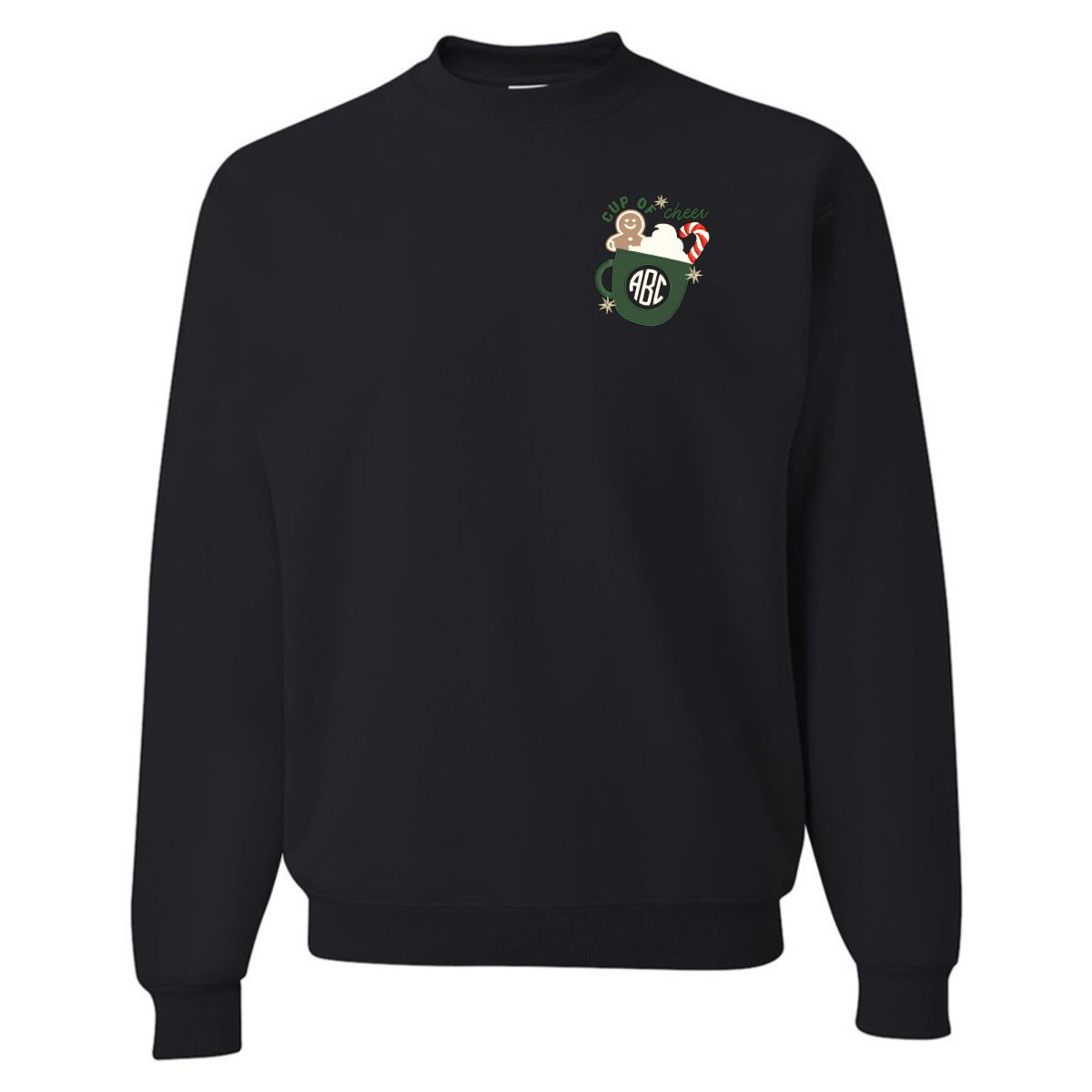 Monogrammed 'Cup Of Cheer' Crewneck Sweatshirt - United Monograms