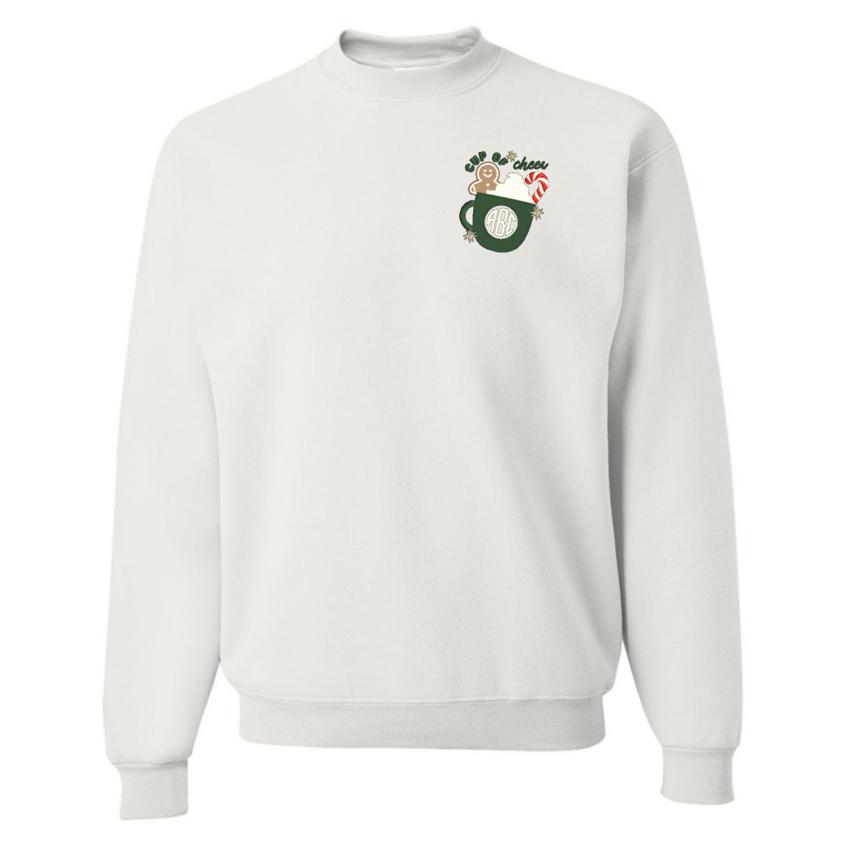 Monogrammed 'Cup Of Cheer' Crewneck Sweatshirt - United Monograms