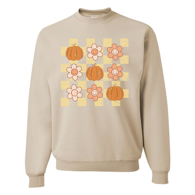 Monogrammed 'Daisy 'Pumpkin' Crewneck Sweatshirt - United Monograms