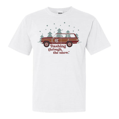 Monogrammed 'Dashing Through the Snow' T - Shirt - United Monograms