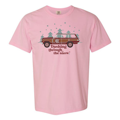 Monogrammed 'Dashing Through the Snow' T - Shirt - United Monograms