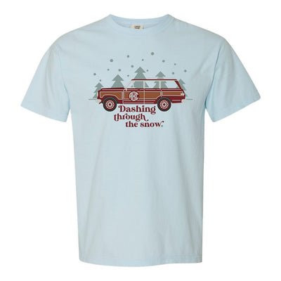 Monogrammed 'Dashing Through the Snow' T - Shirt - United Monograms