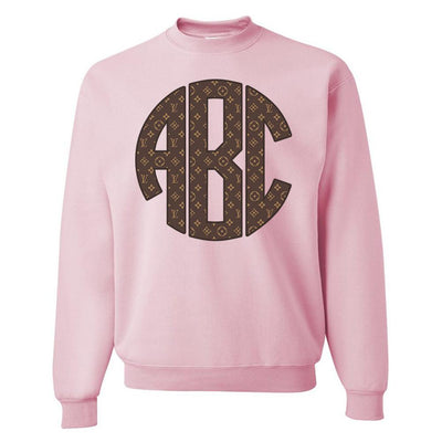 Monogrammed 'Designer Pattern Big Print' Crewneck Sweatshirt - United Monograms