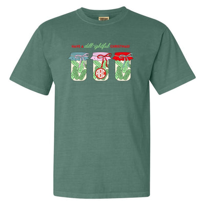 Monogrammed 'Dill - ightful Christmas Pickles' T - Shirt - United Monograms