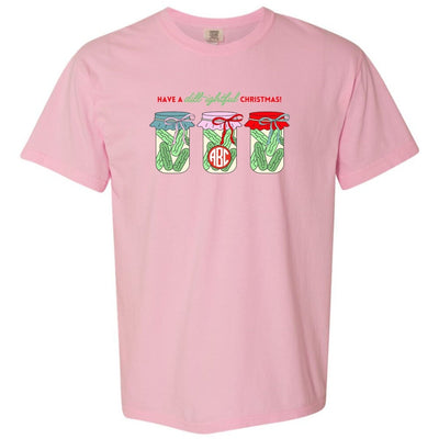 Monogrammed 'Dill - ightful Christmas Pickles' T - Shirt - United Monograms
