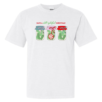 Monogrammed 'Dill - ightful Christmas Pickles' T - Shirt - United Monograms