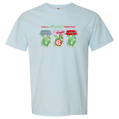 Monogrammed 'Dill - ightful Christmas Pickles' T - Shirt - United Monograms