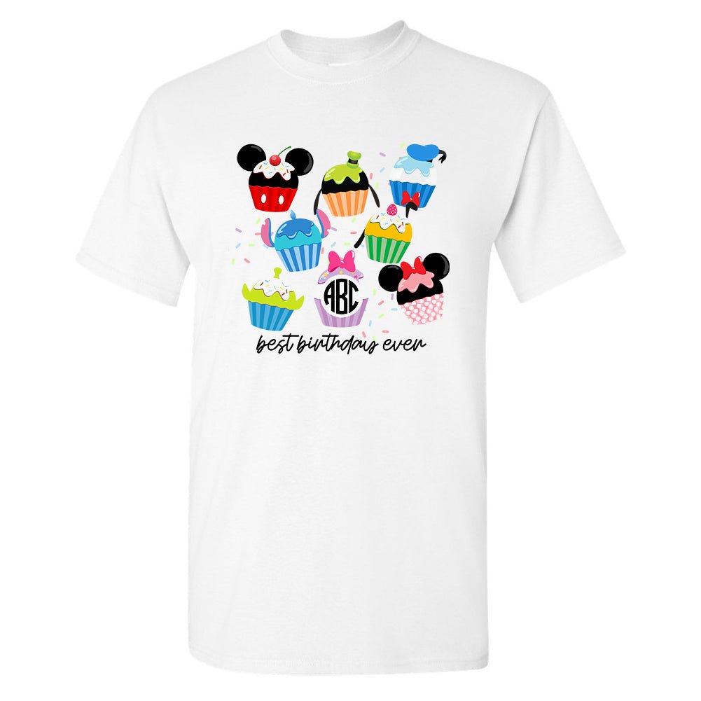 Monogrammed 'Disney Birthday' Basic T-Shirt - United Monograms