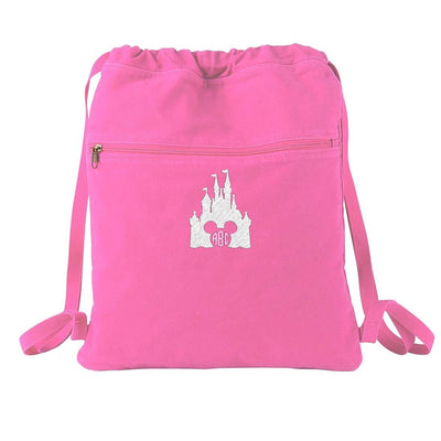 Monogrammed Disney Castle Cinched Backpack - United Monograms