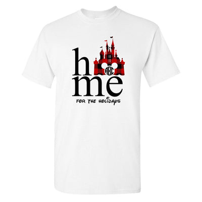 Monogrammed 'Disney Home for the Holidays' Basic T-Shirt - United Monograms