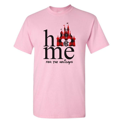 Monogrammed 'Disney Home for the Holidays' Basic T-Shirt - United Monograms