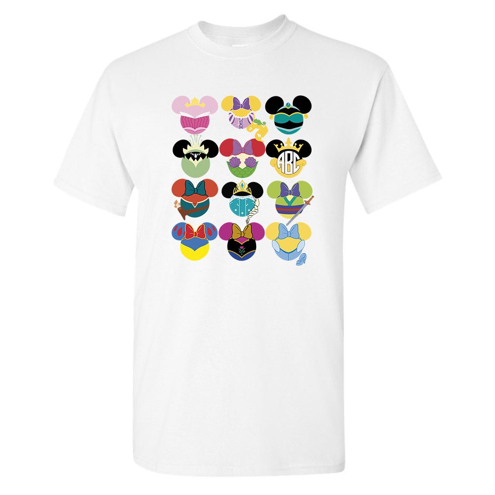 Monogrammed 'Disney Princess' Basic T-Shirt - United Monograms