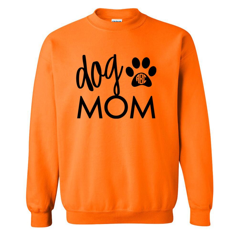 Monogrammed 'Dog Mom' Neon Crewneck Sweatshirt - United Monograms
