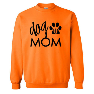 Monogrammed 'Dog Mom' Neon Crewneck Sweatshirt - United Monograms