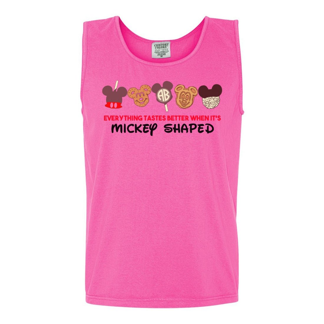 Monogrammed 'Everything Tastes Better Mickey Shaped' Tank Top - United Monograms