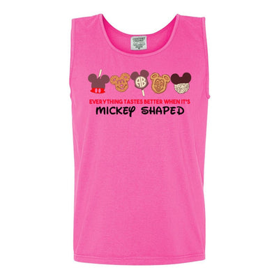 Monogrammed 'Everything Tastes Better Mickey Shaped' Tank Top - United Monograms