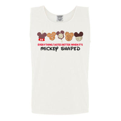 Monogrammed 'Everything Tastes Better Mickey Shaped' Tank Top - United Monograms