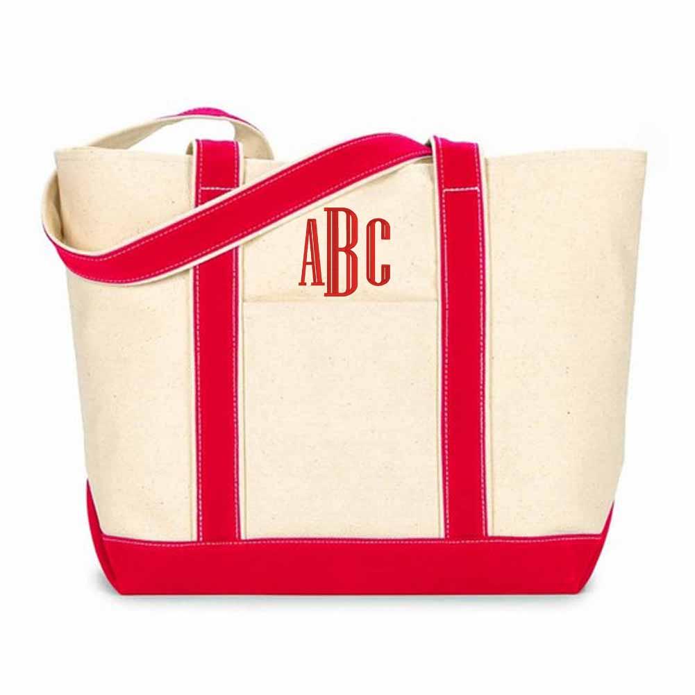 United Monograms Canvas Boat Tote