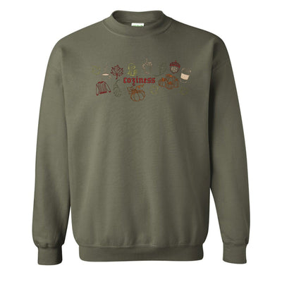 Monogrammed 'Fall Coziness' Embroidered Sweatshirt - United Monograms