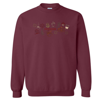 Monogrammed 'Fall Coziness' Embroidered Sweatshirt - United Monograms