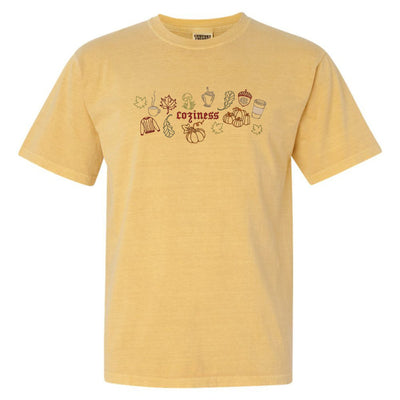 Monogrammed 'Fall Coziness' Embroidered T-Shirt - United Monograms