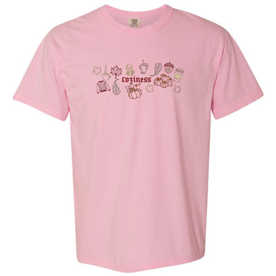 Monogrammed 'Fall Coziness' Embroidered T-Shirt - United Monograms