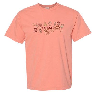 Monogrammed 'Fall Coziness' Embroidered T-Shirt - United Monograms