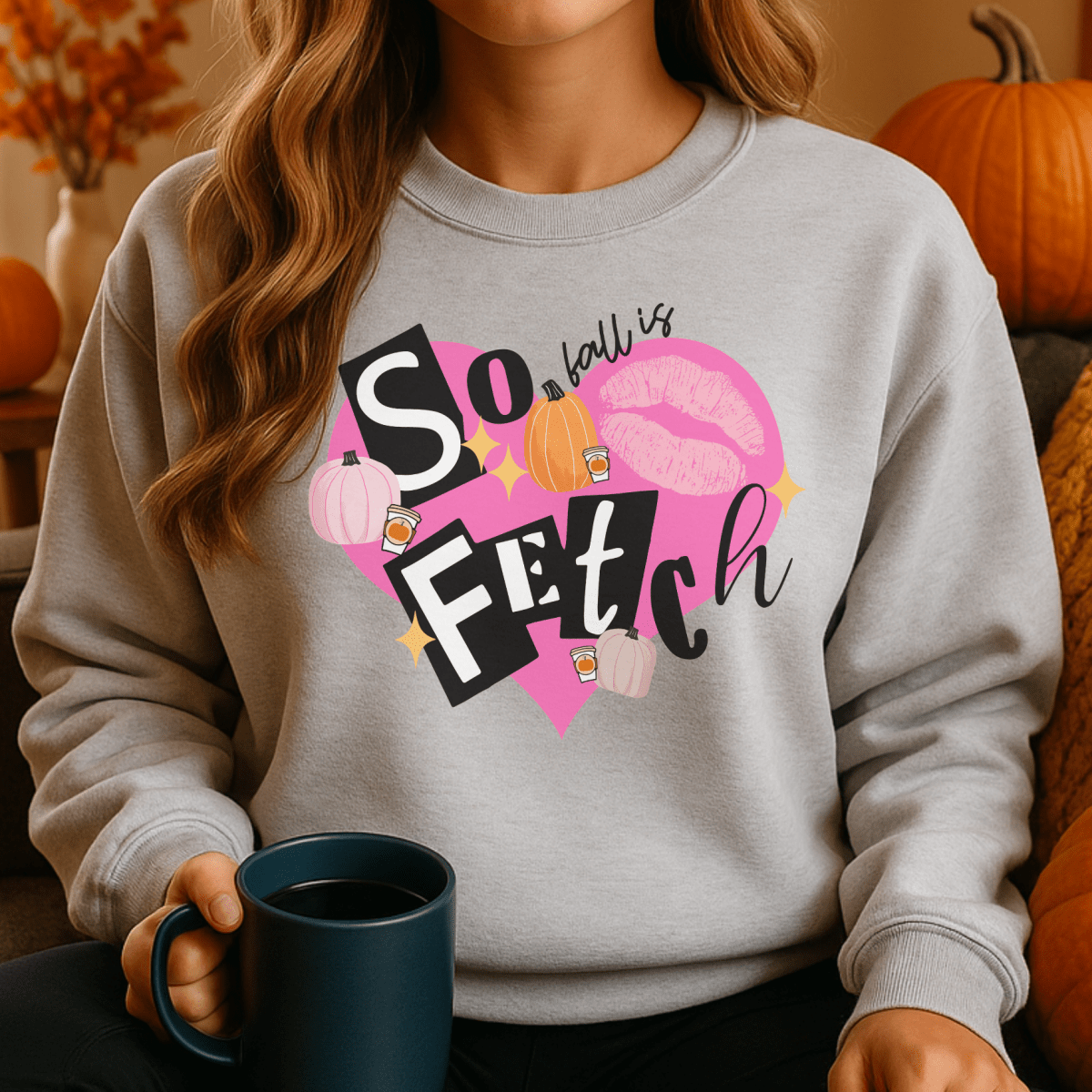 Monogrammed 'Fall Is So Fetch' Crewneck Sweatshirt - United Monograms