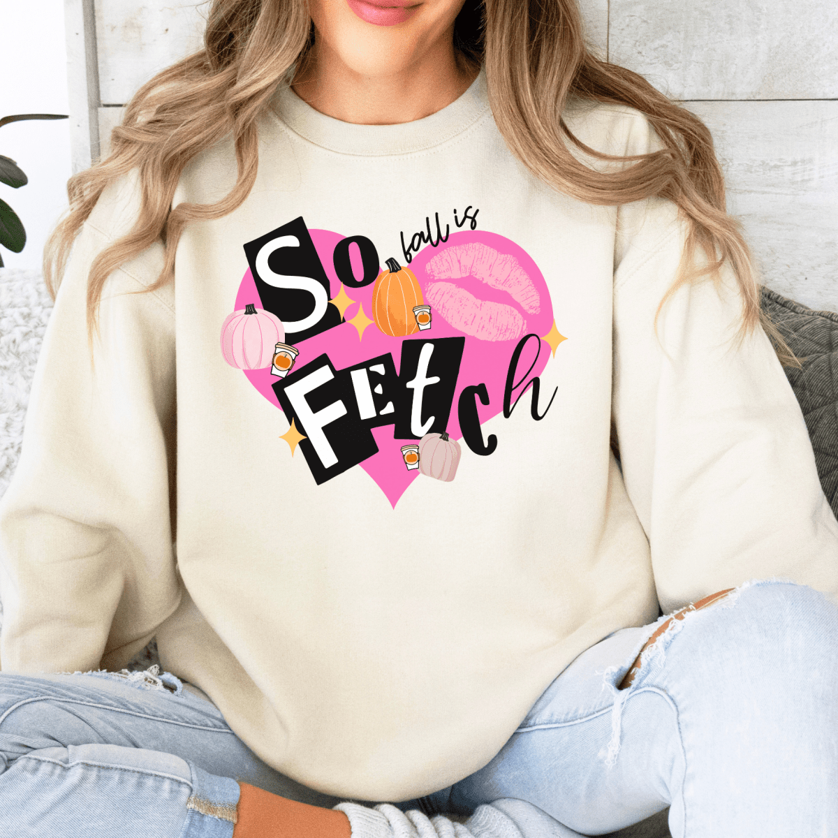 Monogrammed 'Fall Is So Fetch' Crewneck Sweatshirt - United Monograms