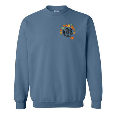 Monogrammed Fall Leaves Crewneck Sweatshirt - United Monograms