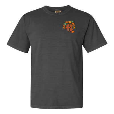 Monogrammed Fall Leaves T-Shirt - United Monograms