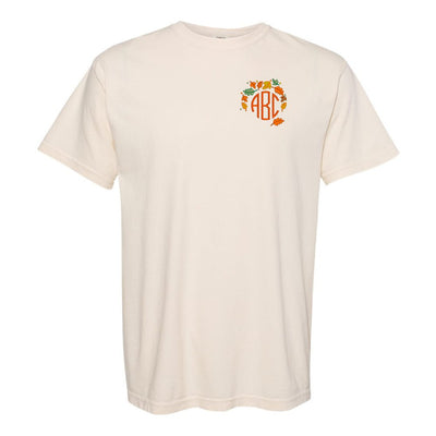Monogrammed Fall Leaves T-Shirt - United Monograms