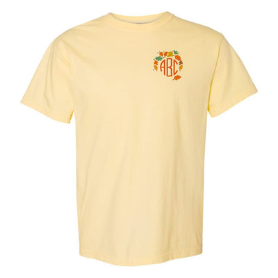 Monogrammed Fall Leaves T-Shirt - United Monograms