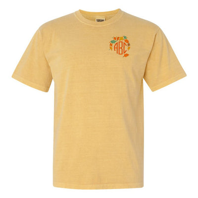 Monogrammed Fall Leaves T-Shirt - United Monograms