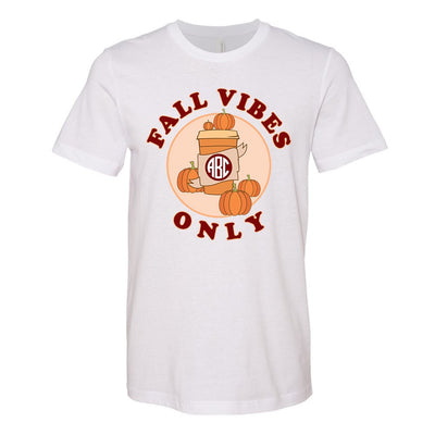 Monogrammed 'Fall Vibes Only' Premium T-Shirt - United Monograms